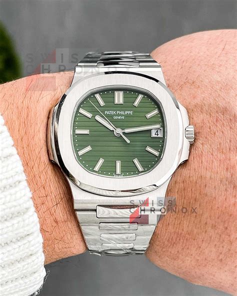 patek philippe nautilus olive green price|patek philippe nautilus tiffany dial.